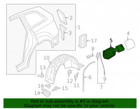 Fuel filler flap housing Audi Q7 16-