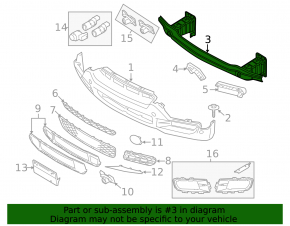 Front bumper reinforcement BMW X5 E70 07-10 prerest