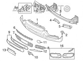 Front bumper reinforcement BMW X5 E70 07-10 prerest