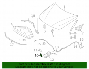 Hood lock bracket BMW 3 F30 12-18