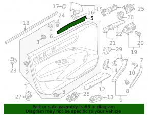 Door trim panel (card) front right VW Passat b7 12-15 USA gray, scratch