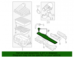Air intake cover Audi A3 8V 15-20 front