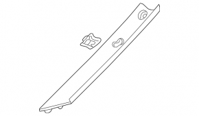 Toyota Camry v30 right front pillar trim, gray