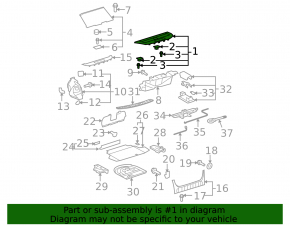 Black rear shelf for Lexus ES350 07-12 without curtain