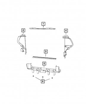 Lower radiator deflector Jeep Grand Cherokee WK2 16-22 3.6 type 1