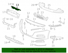 Upper radiator deflector for Honda Accord 18-22