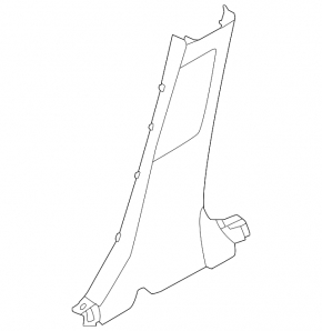 Center pillar trim lower right Nissan Sentra 20-24 black