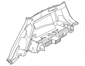 Arch trim left Nissan Rogue 21-22 black US built