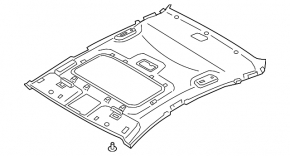 Kia Forte 19-24 headlining for sunroof, gray