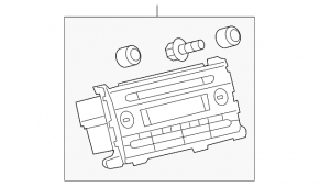 Toyota Sienna 11-14 radio tape recorder is worn out, chrome on the knob, scratches