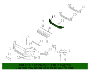Front Bumper Absorber Hyundai Sonata 18-19