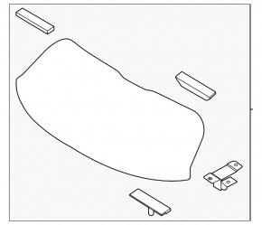 Rear window for the Kia Sportage 23-26 trunk