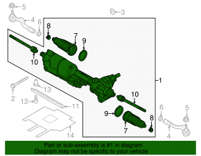 Steering rack Audi A4 B8 13-16 EPS, wire cut