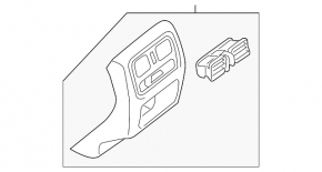 Rear center console trim Infiniti JX35 QX60 13- black, scratches