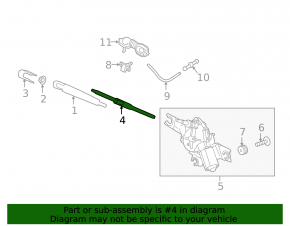 Rear wiper arm for Kia Sportage 17-22