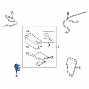 Ford Fusion mk5 13-20 Fuel Tank Ventilation Valve on Canister