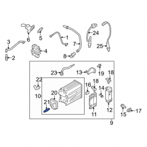 Ford Fusion mk5 13-20 Fuel Tank Ventilation Valve on Canister