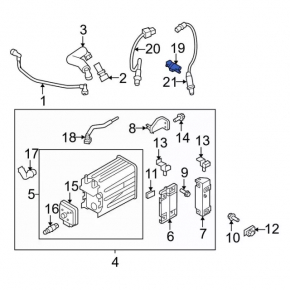 Ford Fusion mk5 13-20 Fuel Tank Ventilation Valve on Canister