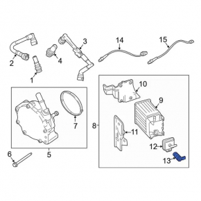 Ford Fusion mk5 13-20 Fuel Tank Ventilation Valve on Canister