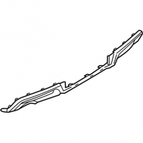 Rear bumper trim lower Ford Explorer 16-17 rest, under towbar, scratches, cracked fastener