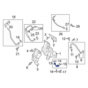 Lincoln MKC 15- 2.0T Turbo Oil Drain Tube Type 2
