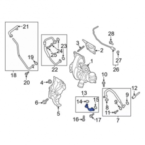 Lincoln MKC 15- 2.0T Turbo Oil Drain Tube Type 2