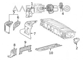 Air duct cooling VVB Toyota Venza 21-