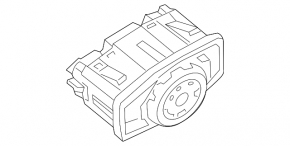 Headlight control Ford Escape MK3 17-19 without fog lights, with auto light, with electric trunk drive