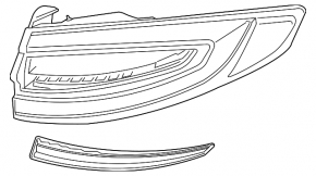 Outer wing light left Ford Fusion mk5 17-20