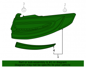 Outer wing light left Ford Fusion mk5 17-20
