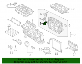 Actuator motor heater drive Ford Explorer 20-