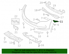 Front bumper bracket right Mazda CX-5 17- without fog lights