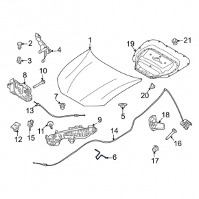 Ford Mustang Mach-E 21-23 Hood Lock Counter Part