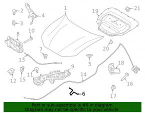 Ford Mustang Mach-E 21-23 Hood Lock Counter Part