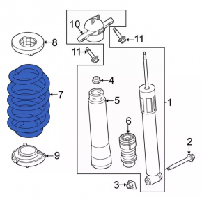 Rear left spring Ford Bronco Sport 21-25 for Performance R17 235/65mm
