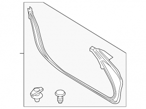 Mazda MX-5 16-25 front left door seal