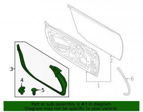 Mazda MX-5 16-25 front left door seal