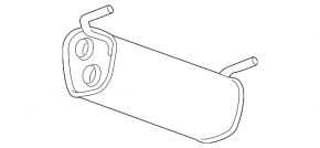 Muffler rear part barrel Chevrolet Cruze 11-16 rusty