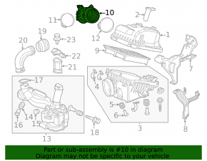 Air duct for manifold Acura ILX 13-15