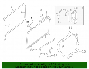 Radiator bracket upper left Nissan Rogue 14-20