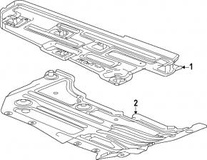 Engine guard right Chevrolet Volt 16- rear