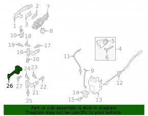 Door limiter front left Volvo XC40 19-25