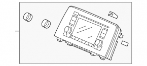Monitor, display, navigation Honda CRV 17-22 small display
