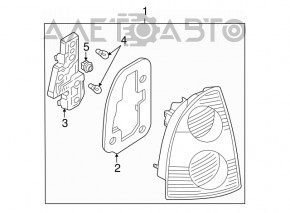 Light outer wing left VW Passat b5 00-05 scratches