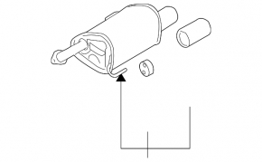 Muffler rear barrel Subaru Outback 10-14 2.5