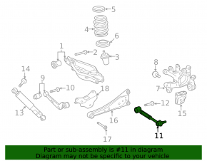 Rear left transverse control arm Lexus NX 15-21