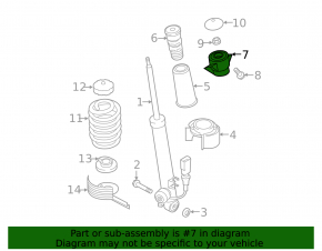 Rear left shock absorber support for Audi A6 C7 12-18