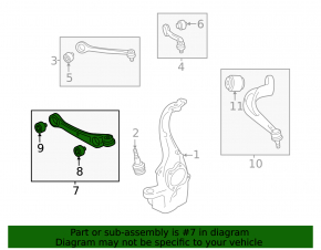 Lower control arm front left front Audi A6 C8 19-