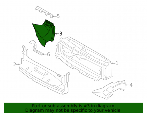 Front bumper air duct left BMW 4 F32/33/36 14-20 M-pack