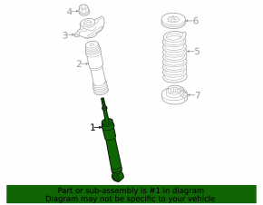 Rear left shock absorber Mitsubishi Outlander 22-25 2.5